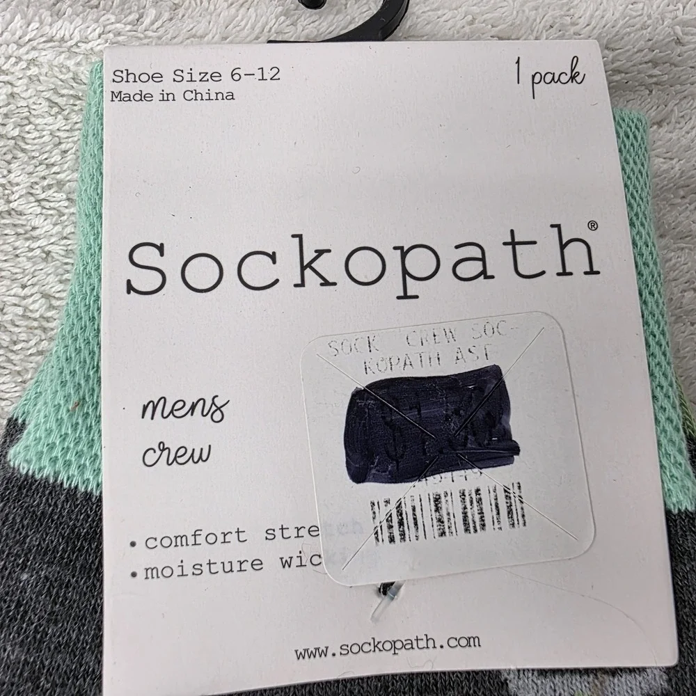 Sockopath Men's Socks Lot - 3 Pairs Chicken Wing Martini Black Fun Gift SZ 6-12